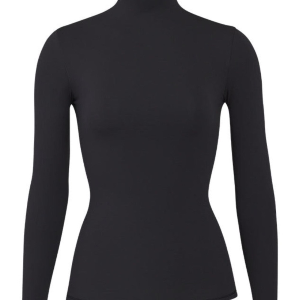Skims Fits Everybody Turtleneck Top Onyx S NWT